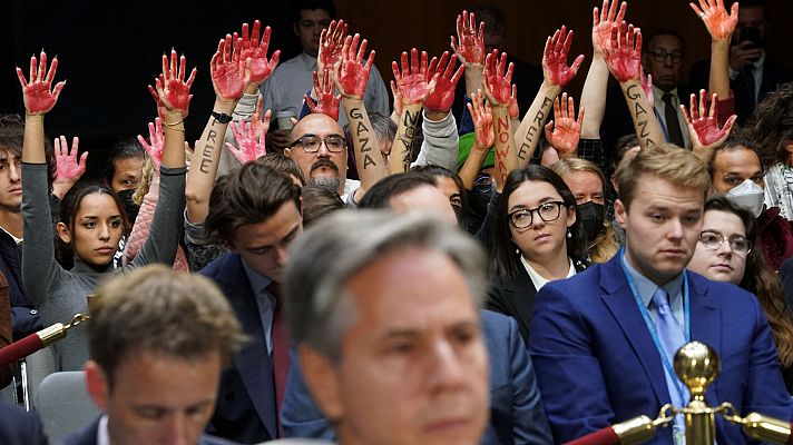 Telediario 1 - Washington apoya las pausas humanitarias en Gaza y cada vez más voces en EE.UU. piden un alto el fuego