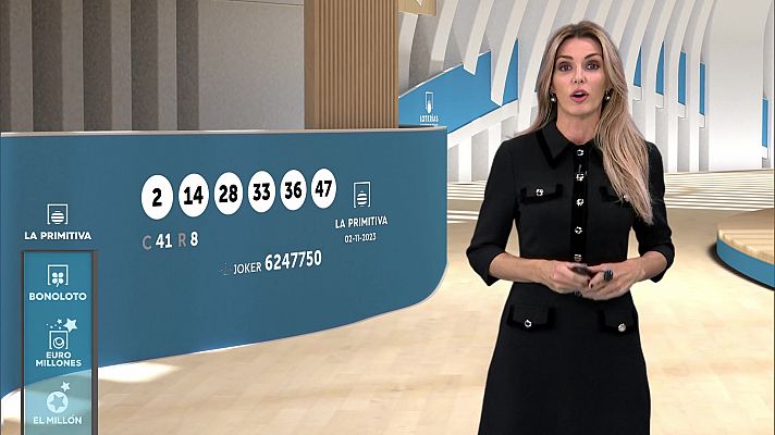 Loterías - Sorteo de la Lotería Nacional, Bonoloto, Primitiva y Jóker del 02/11/2023