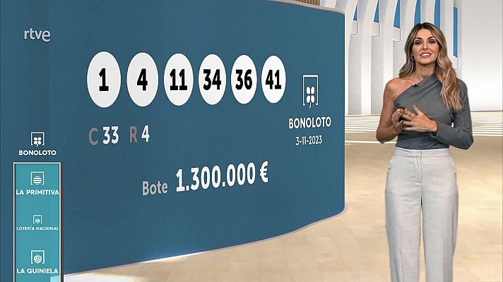 Loterías - Sorteo de la Bonoloto y Euromillones del 03/11/2023