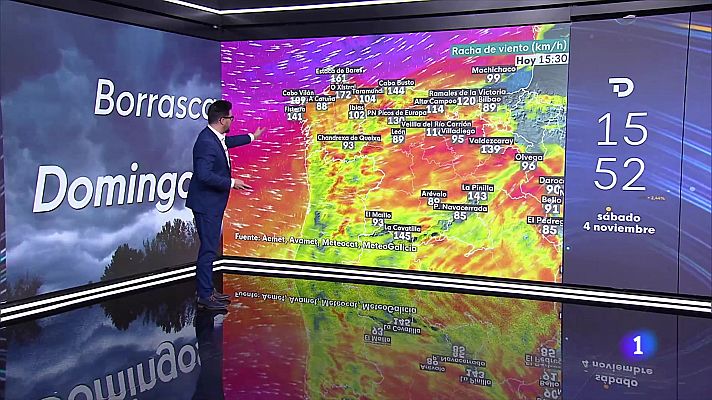 El tiempo - Precipitaciones persistentes o localmente fuertes en Galicia, cordillera Cantábrica y Pirineo central