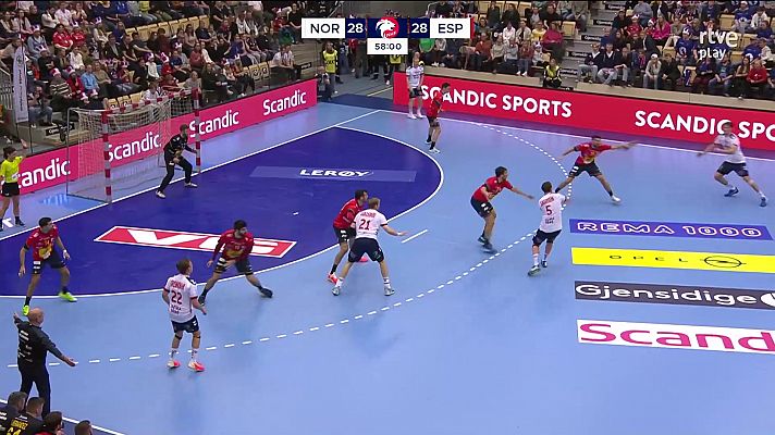  - Noruega vence a España en un final apretado (31-29)
