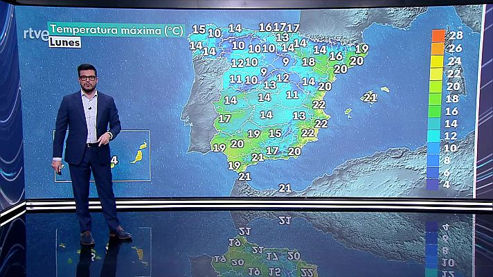 El tiempo - Precipitaciones localmente persistentes en el oeste de Galicia