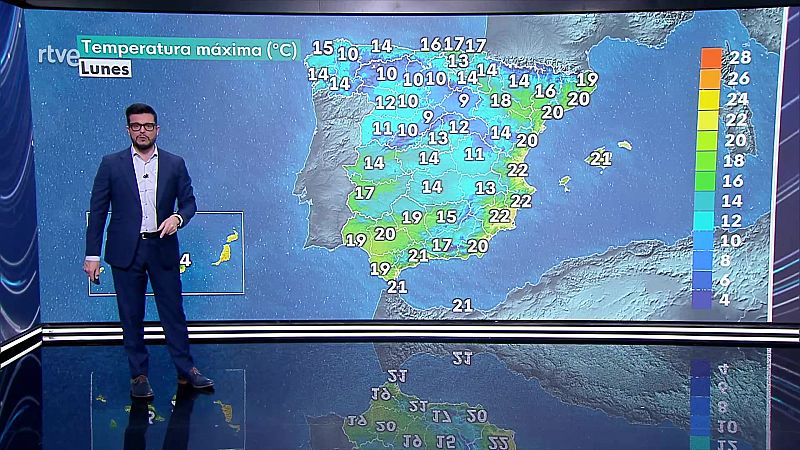 Precipitaciones localmente persistentes en el oeste de Galicia - ver ahora