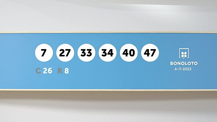 SELAE - Sorteo de la Lotería Bonoloto del 06/11/2023