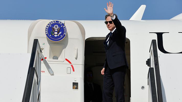 Telediario 1 - El difícil equilibrio de la diplomacia estadounidense: pide la protección de los civiles pero entrega armas a Israel