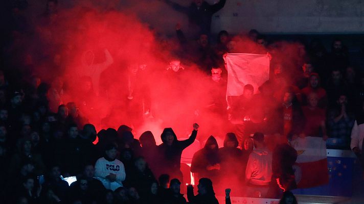 Violentos altercados de los hinchas del Benfica en San Sebastián