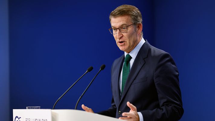 Telediario 1 - Feijóo afirma que España "pierde" con el acuerdo con Junts, el independentismo "sale reforzado" y el PSOE "lo pagará"