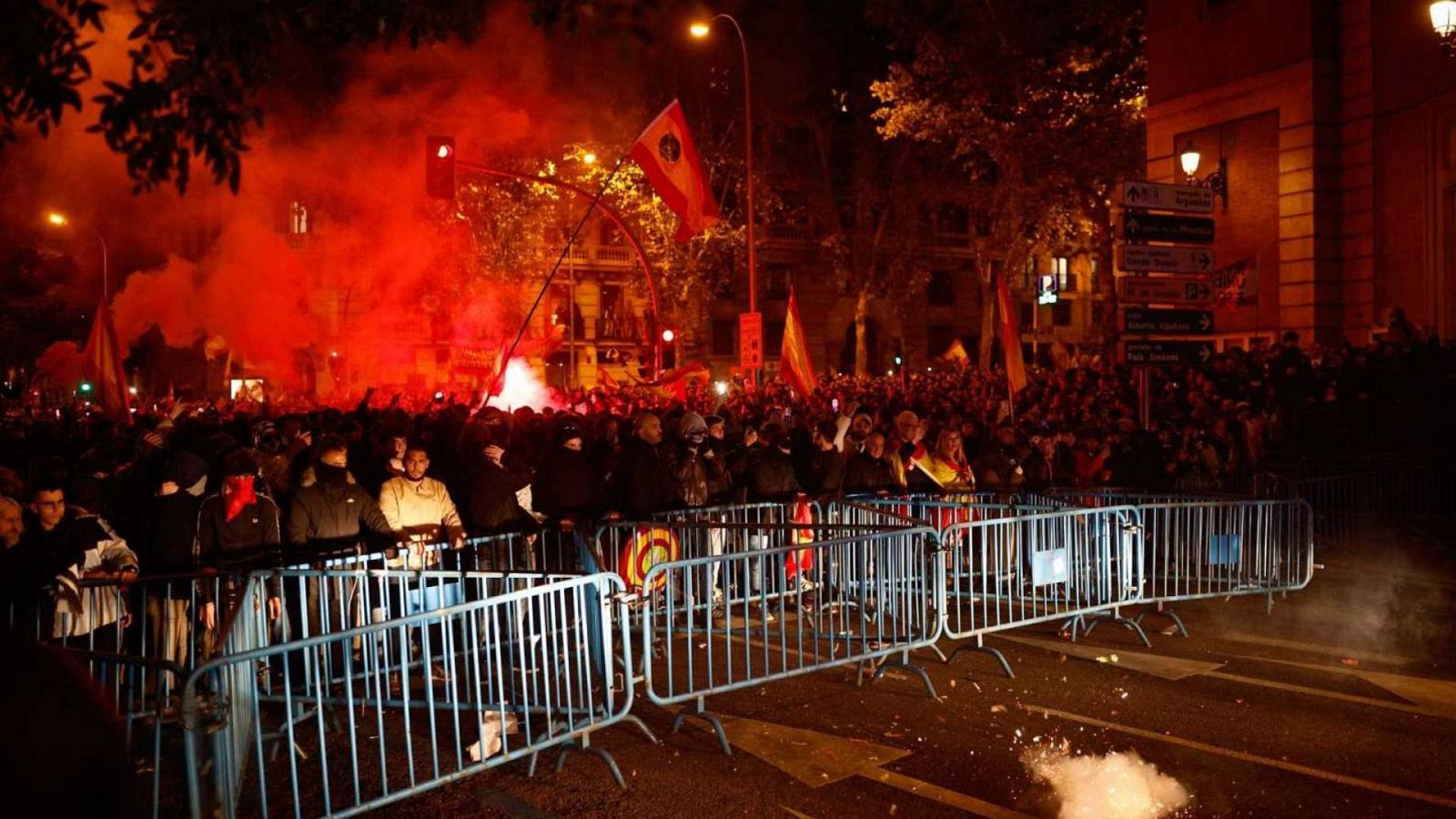 Cargas policiales en la séptima jornada de protestas por la amnistía