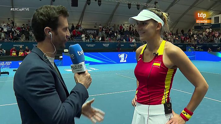  - Masarova, tras darle a España la primera victoria: "No tengo palabras, el público ha hecho que disfrute como nunca"