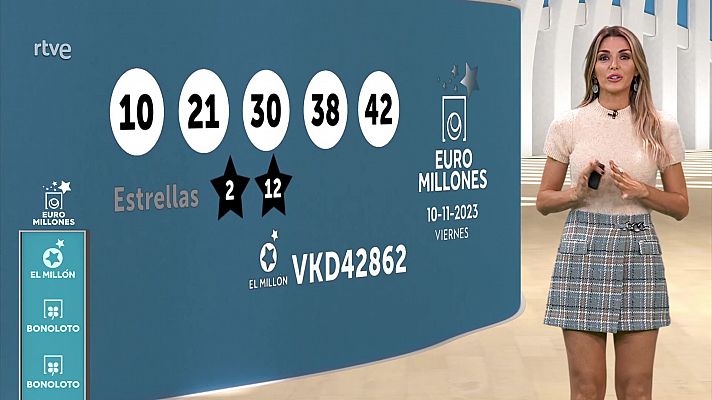 Sorteo de la Bonoloto y Euromillones del 10/11/2023