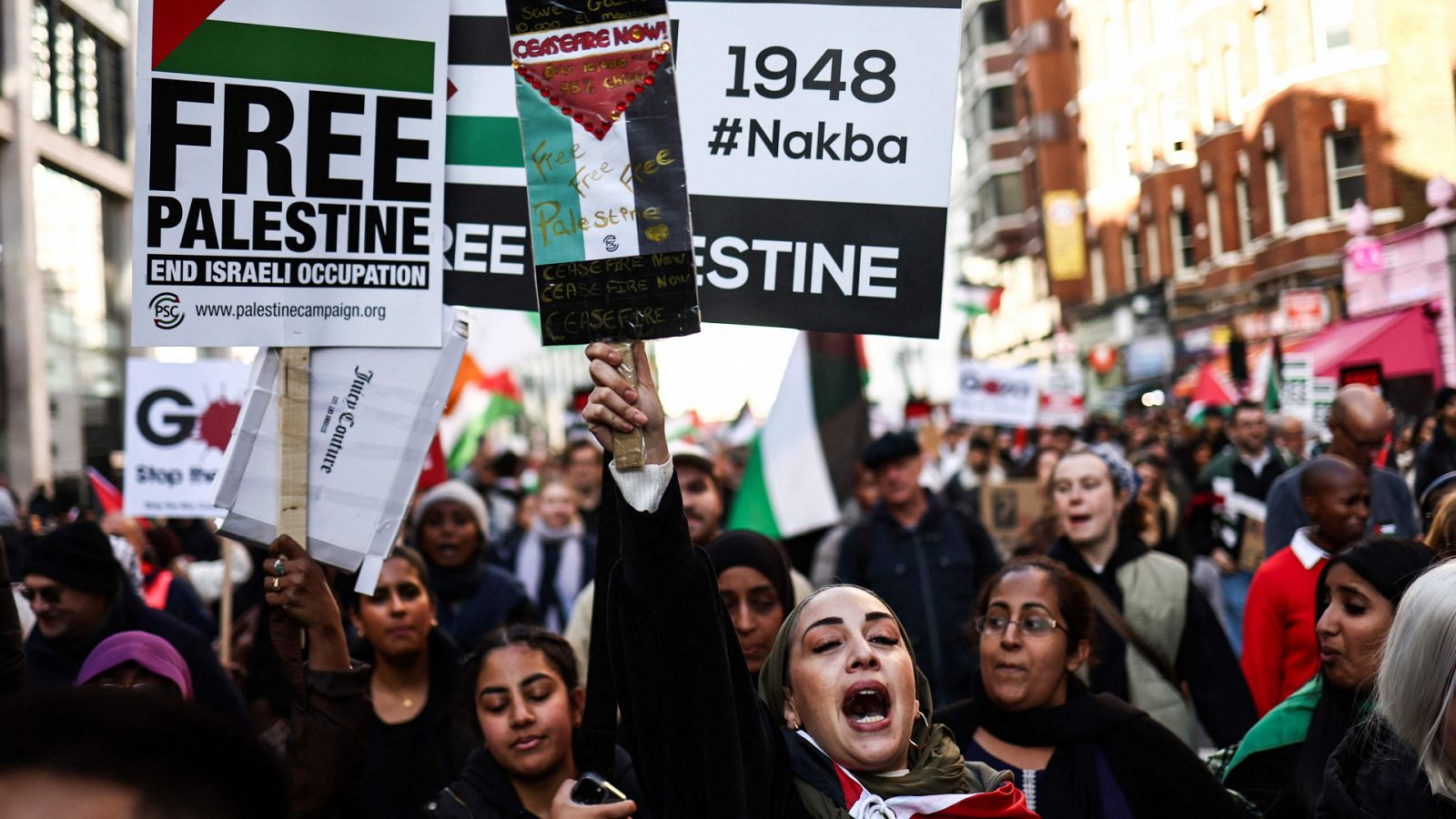 Polémica en Reino Unido por una manifestación palestina