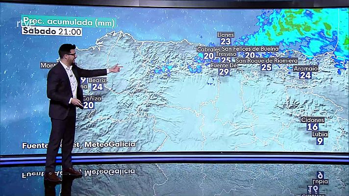 El tiempo - Intervalos de viento fuerte en el litoral de Galicia