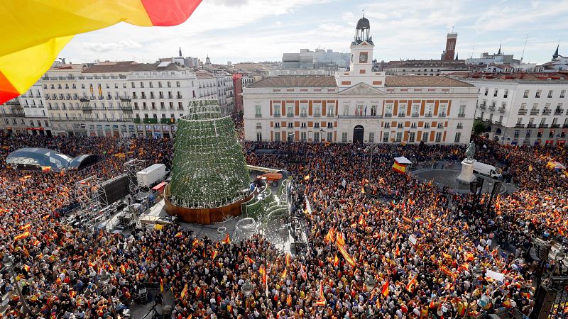 Cientos de miles de personas se manifiestan contra la amnista en toda Espaa: "No nos callaremos"