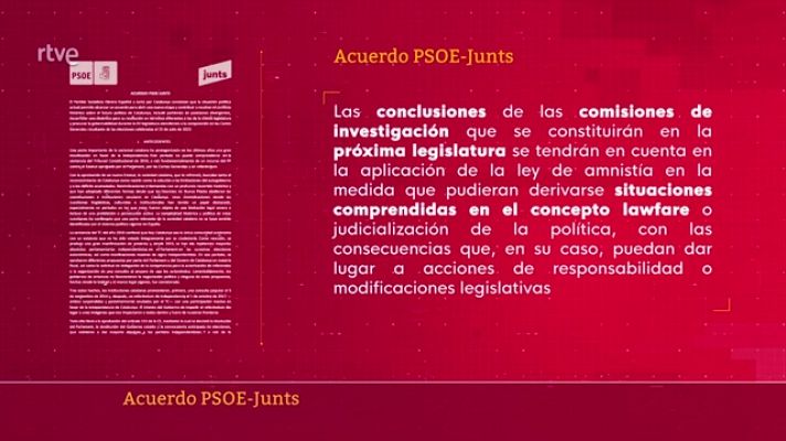 Parlamento - Los acuerdos del PSOE para la investidura