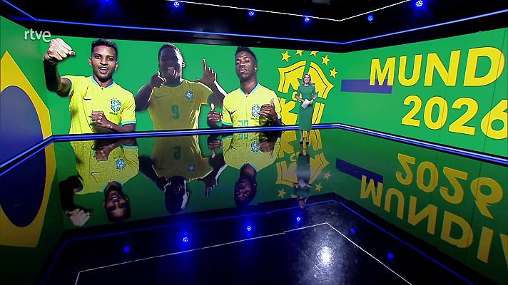 Telediario 1 - Vinicíus y Rodrygo respaldan a Endrick en su debut con la 'canarinha'