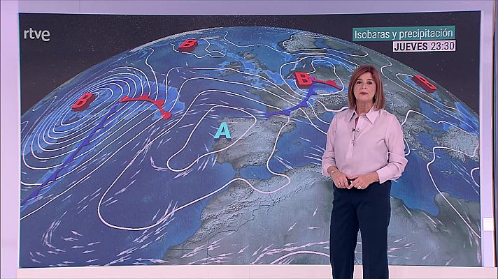El tiempo - Posibilidad de precipitaciones localmente persistentes en el oeste de Galicia en la segunda mitad del día