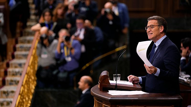 Investidura | Feijóo acusa a Sánchez de "corrupción política" - Especiales informativos | Ver