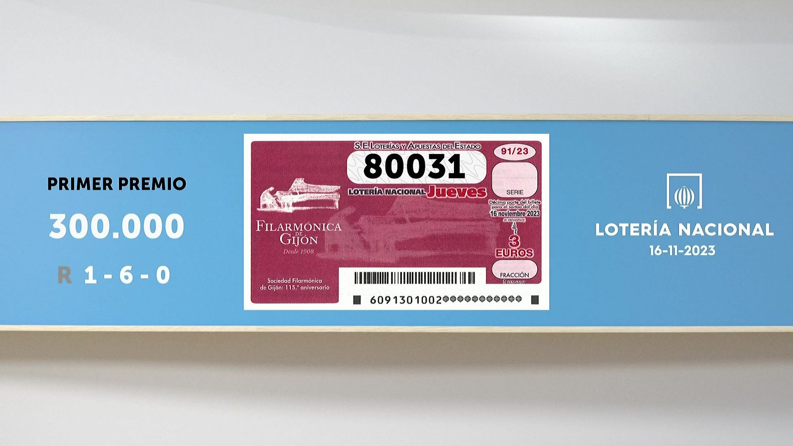 Sorteo de la Lotería Nacional del 16/11/2023 - Ver ahora