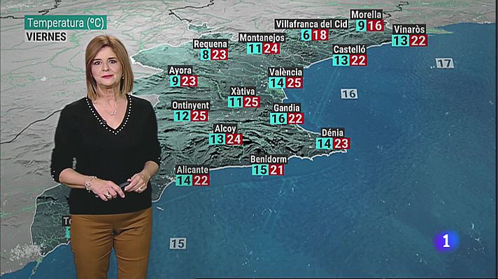 El tiempo en la Comunitat Valenciana 16/11/23