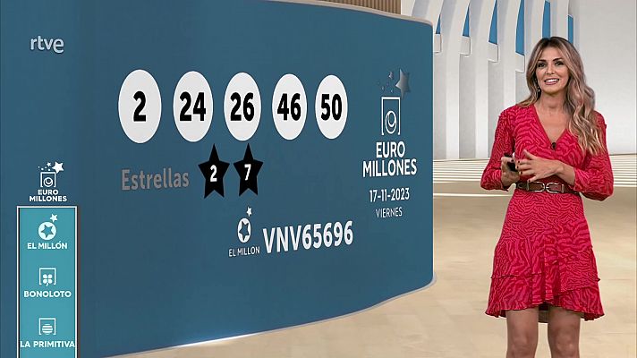 Loterías - Sorteo de la Bonoloto y Euromillones del 17/11/2023
