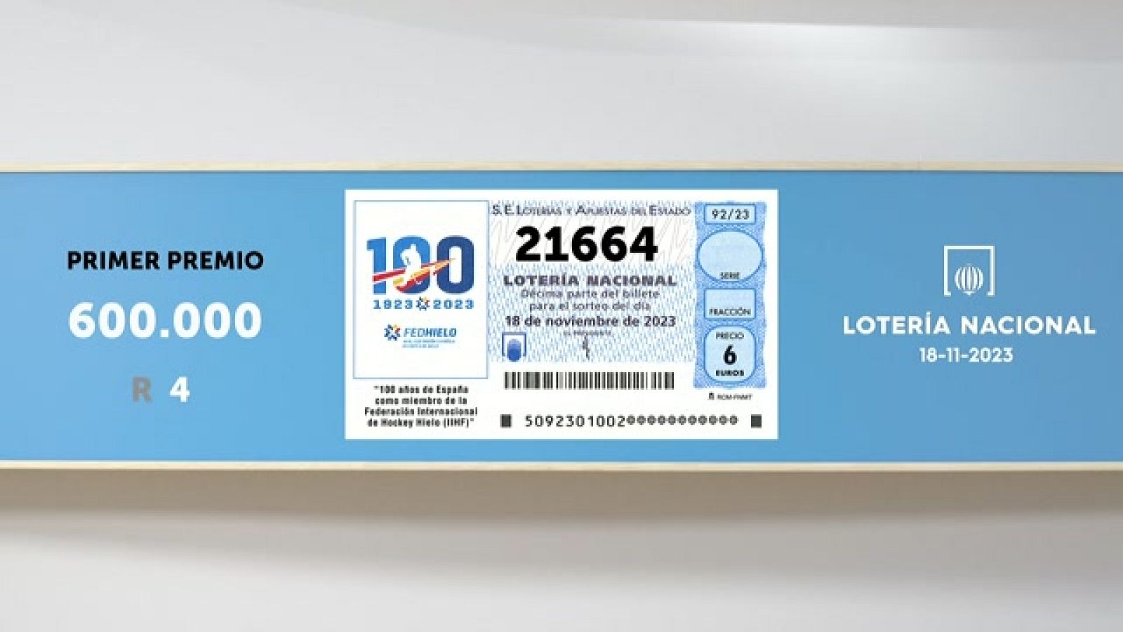 Sorteo de la Lotería Nacional del 18/11/2023 - Ver ahora