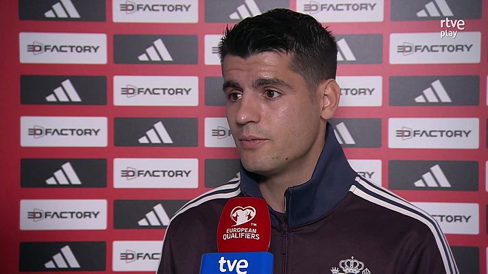 Álvaro Morata, a RTVE: "Nos jugamos la primera posición del grupo, es importantísimo"