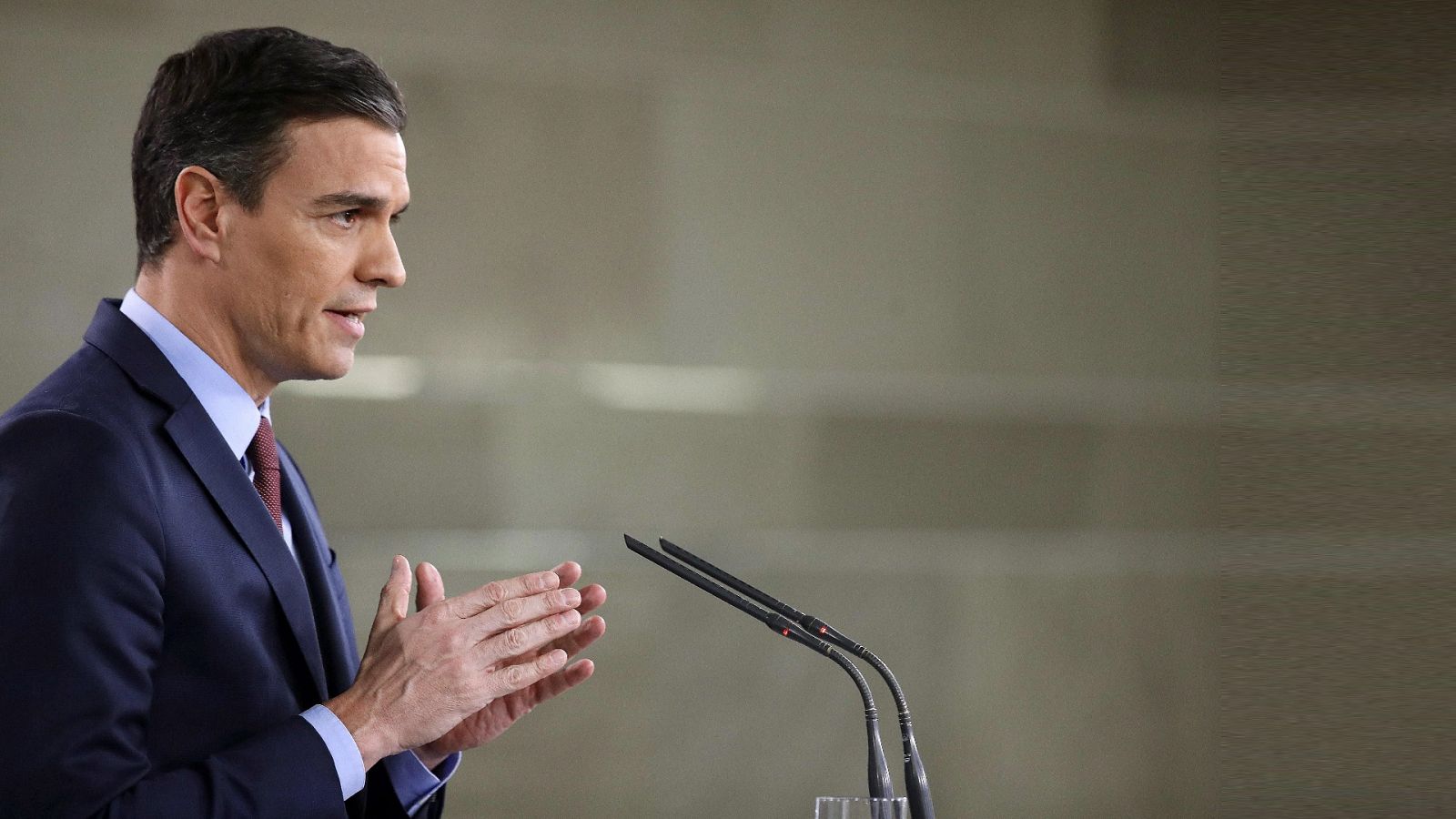 Declaración institucional de Pedro Sánchez para dar a conocer la configuración del nuevo Gobierno