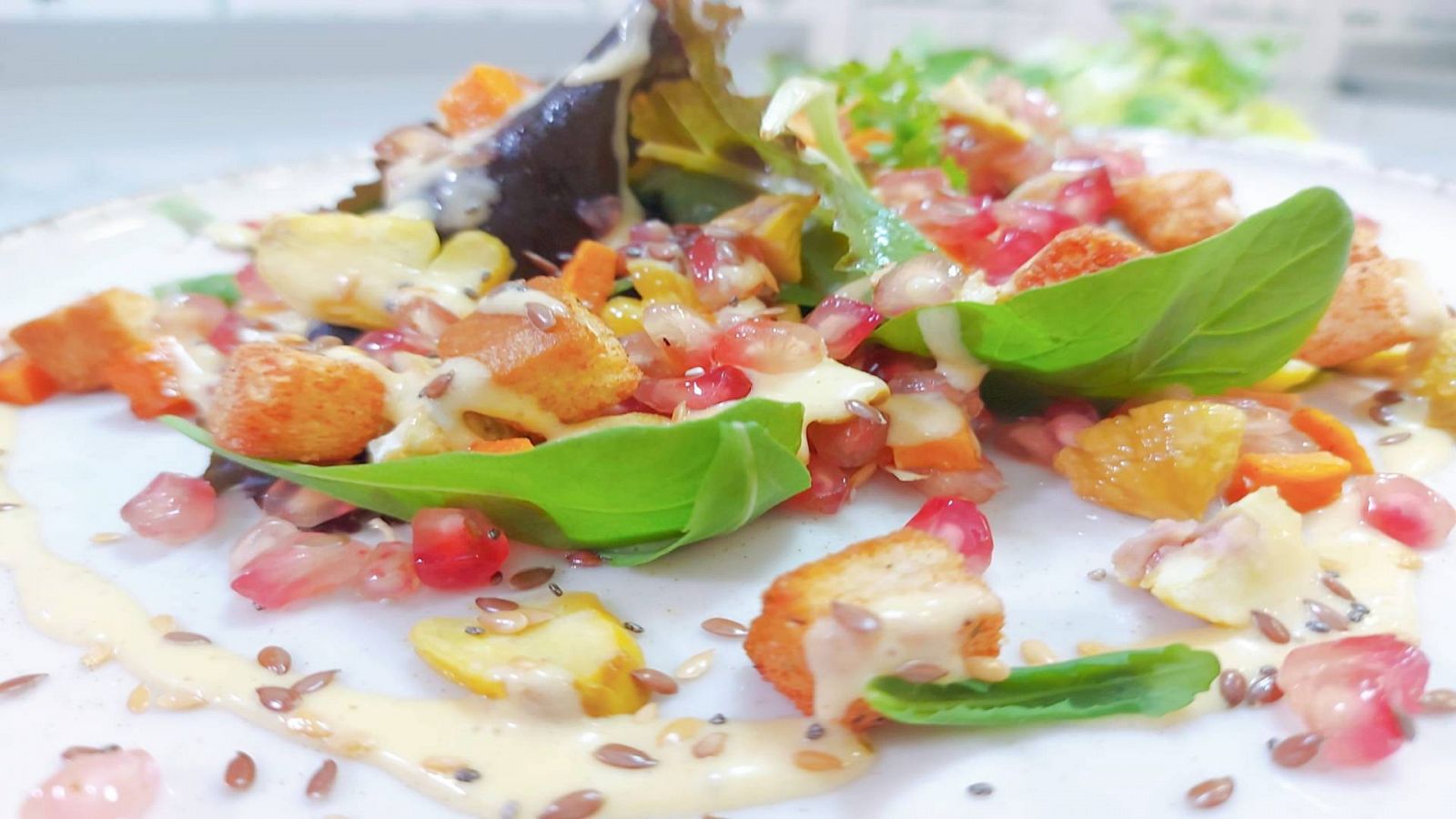 Receta de ensalada de lomo de cerdo al ajilimoji del chef Sergio Fernández