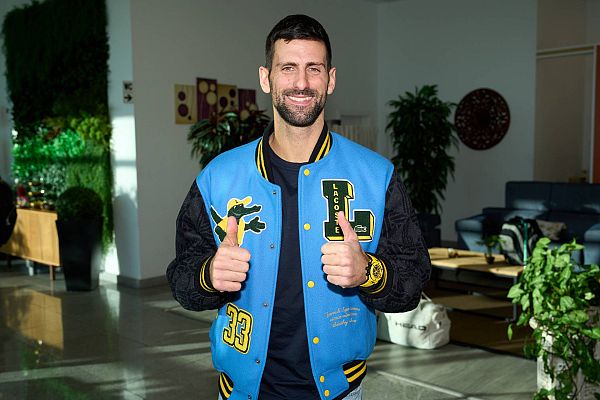 Telediario 2 - Djokovic llega a Málaga para redondear el año con la Davis