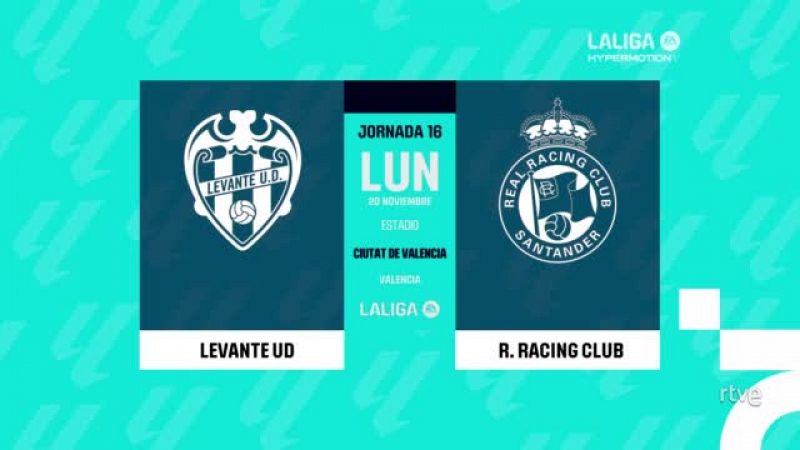 Levante - Racing de Santander: resumen del partido de la 16ª jornada | Segunda -- ver ahora