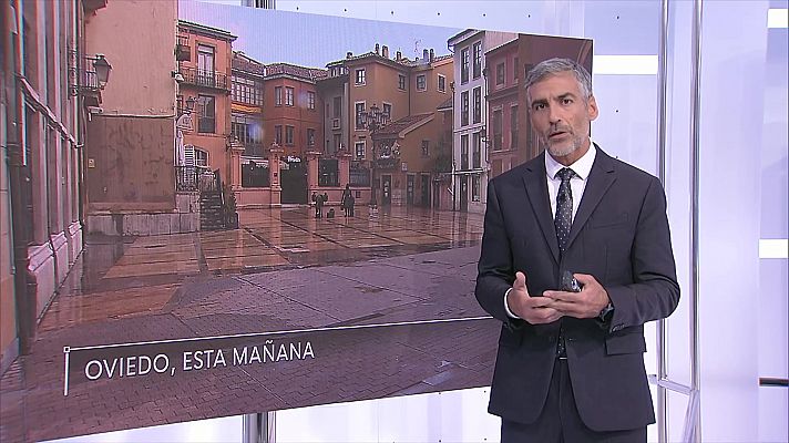 Precipitaciones localmente persistentes en el Cantábrico oriental y Pirineos, y localmente fuertes en el este de Cataluña y de Baleares