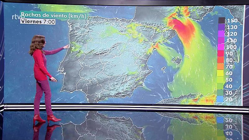 Intervalos de viento fuerte en Pirineos, nordeste de Cataluña y Baleares - ver ahora