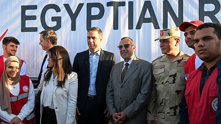 Telediario 1 - Reacciones al viaje de Sánchez a Oriente Medio