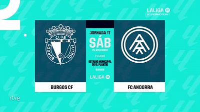 Burgos - Andorra: resumen del partido de la 17� jornada | Segunda -- ver ahora