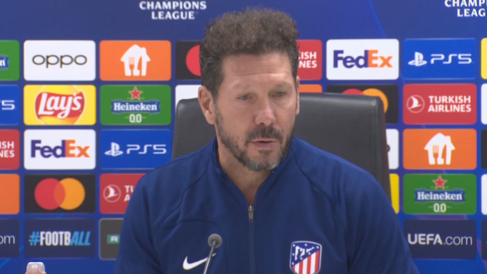 Simeone: "Siento orgullo de haber competido 100 partidos en Champions con el Atleti"