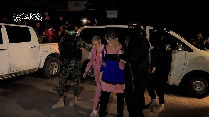 Telediario Matinal - Hamás libera a otros 12 rehenes el quinto día de tregua