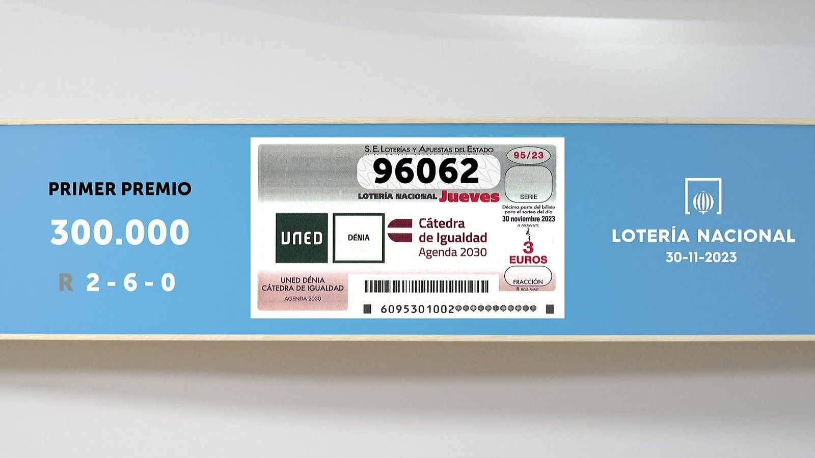 Sorteo de la Lotería Nacional del 30/11/2023 - Ver ahora
