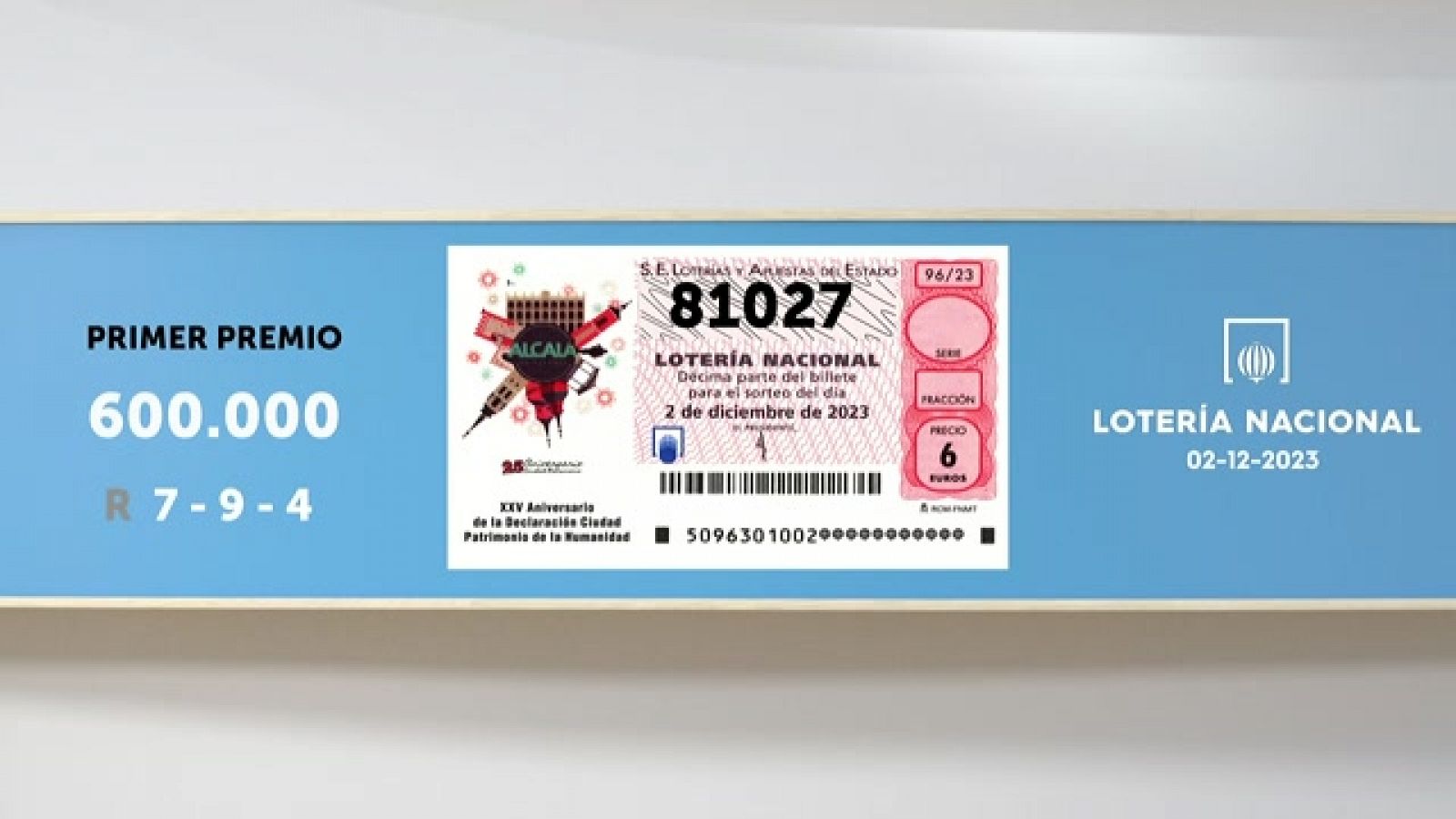 Sorteo de La Lotería Nacional: 02/12/2023