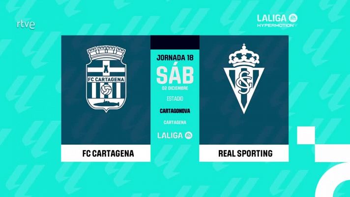 Cartagena - Sporting:  resumen del partido de la 18ª jornada