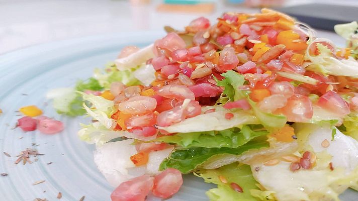 Ensalada de otoño: ¡con granada y castaña!