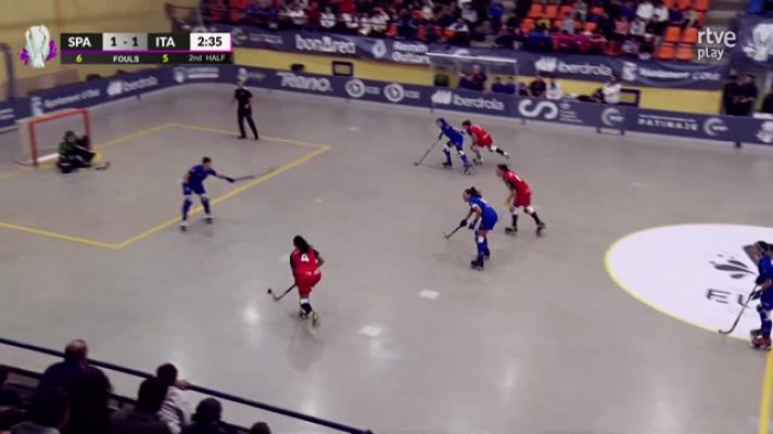 Hockey sobre patines - Hockey Patines | Un minuto de locura le da a España la victoria y el pase a semifinales en el Europeo Femenino