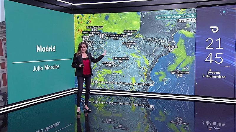 Viento fuerte con rachas muy fuertes en litorales y norte de Galicia y Asturias, así como en otras zonas de montaña del extremo norte - ver ahora