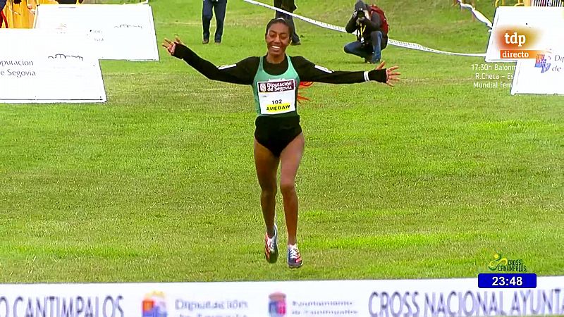 Likina Amebaw se aficiona a España y vuelve a vencer en el Cross de Cantimpalos