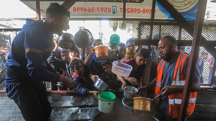 Telediario Fin de Semana - Ráfah, saturada ante la llegada de desplazados por los bombardeos israelíes