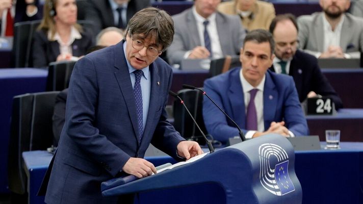 Informativo 24h - Sánchez pide a Puigdemont en Estrasburgo avanzar "por las vías de la política, la negociación y la Constitución"