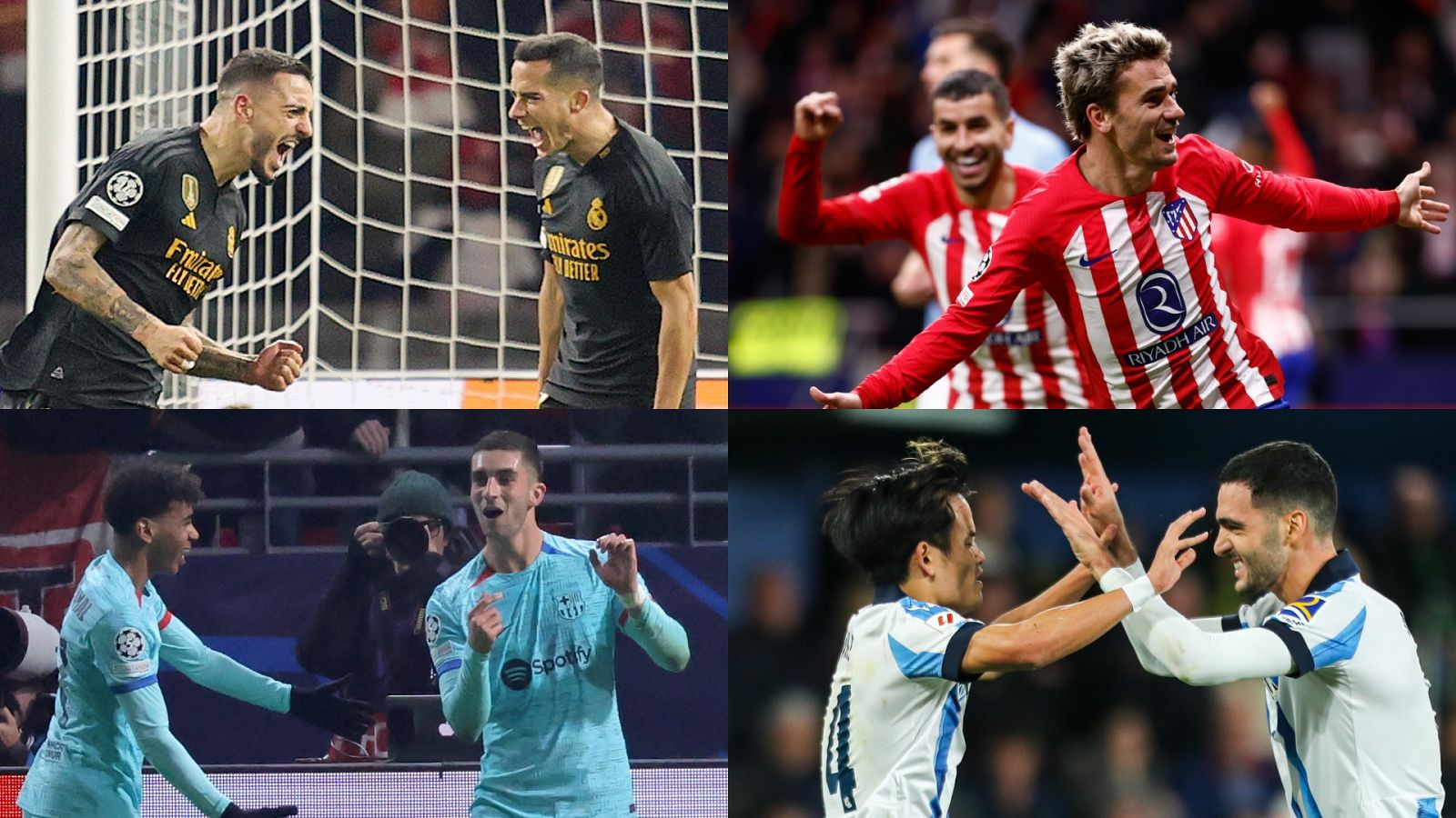 Los cuatro españoles, primeros de grupo en Champions, conocerán sus rivales de octavos en el sorteo del lunes