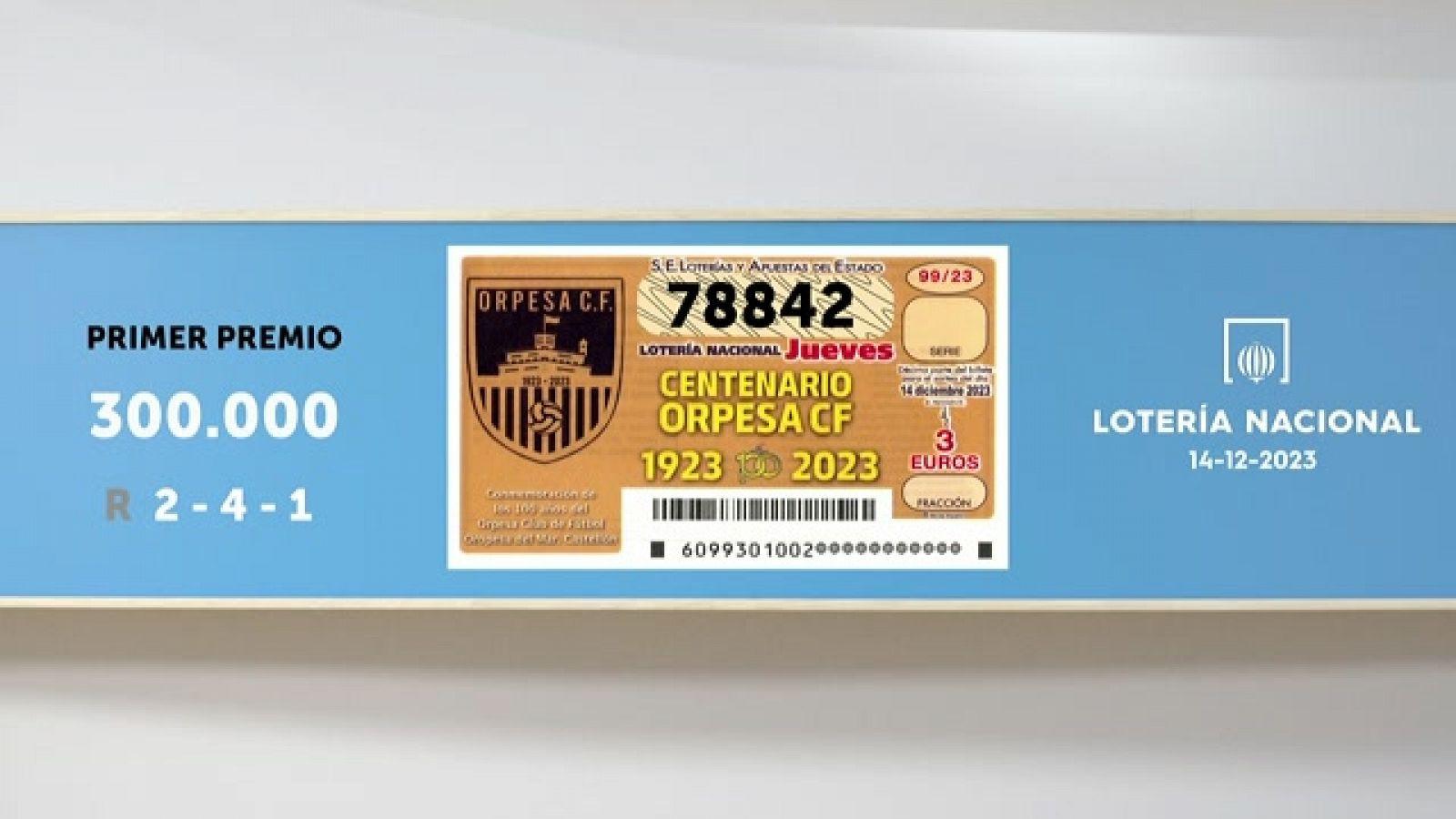 Sorteo de La Lotería Nacional: 14/12/2023