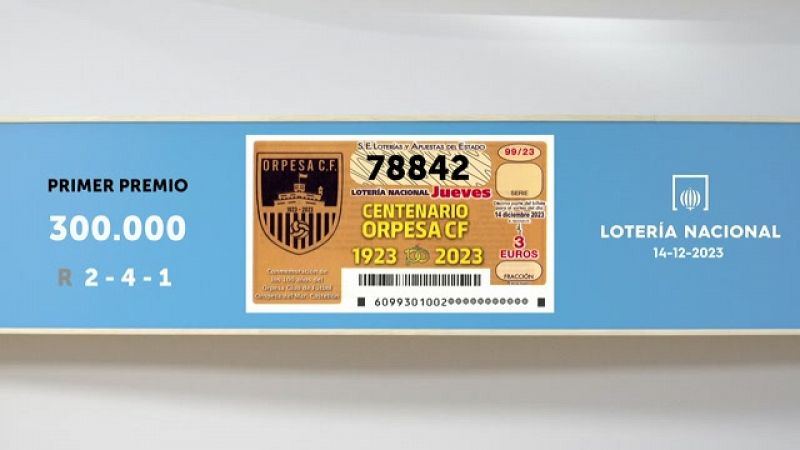 Sorteo de la Lotería Nacional del 14/12/2023 - Ver ahora