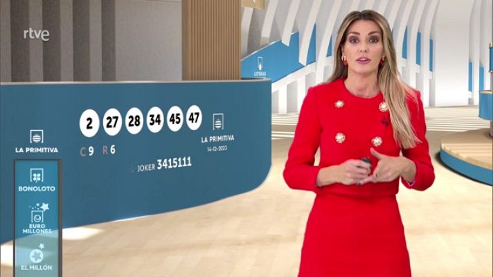 Loterías - Sorteo de la Lotería Nacional, Bonoloto, Primitiva y Jóker del 14/12/2023