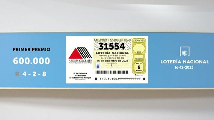 SELAE - Sorteo de la Lotería Nacional del 16/12/2023